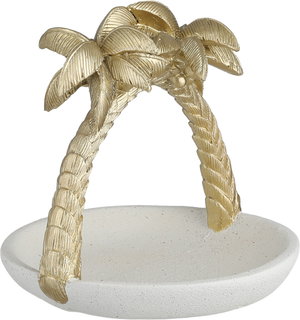 شيالة تقديم جبس السيف غاليري، 16.5x16.5x15 سم، دائري، مسكة يد ذهبي - أبيض ذهبي product image 2