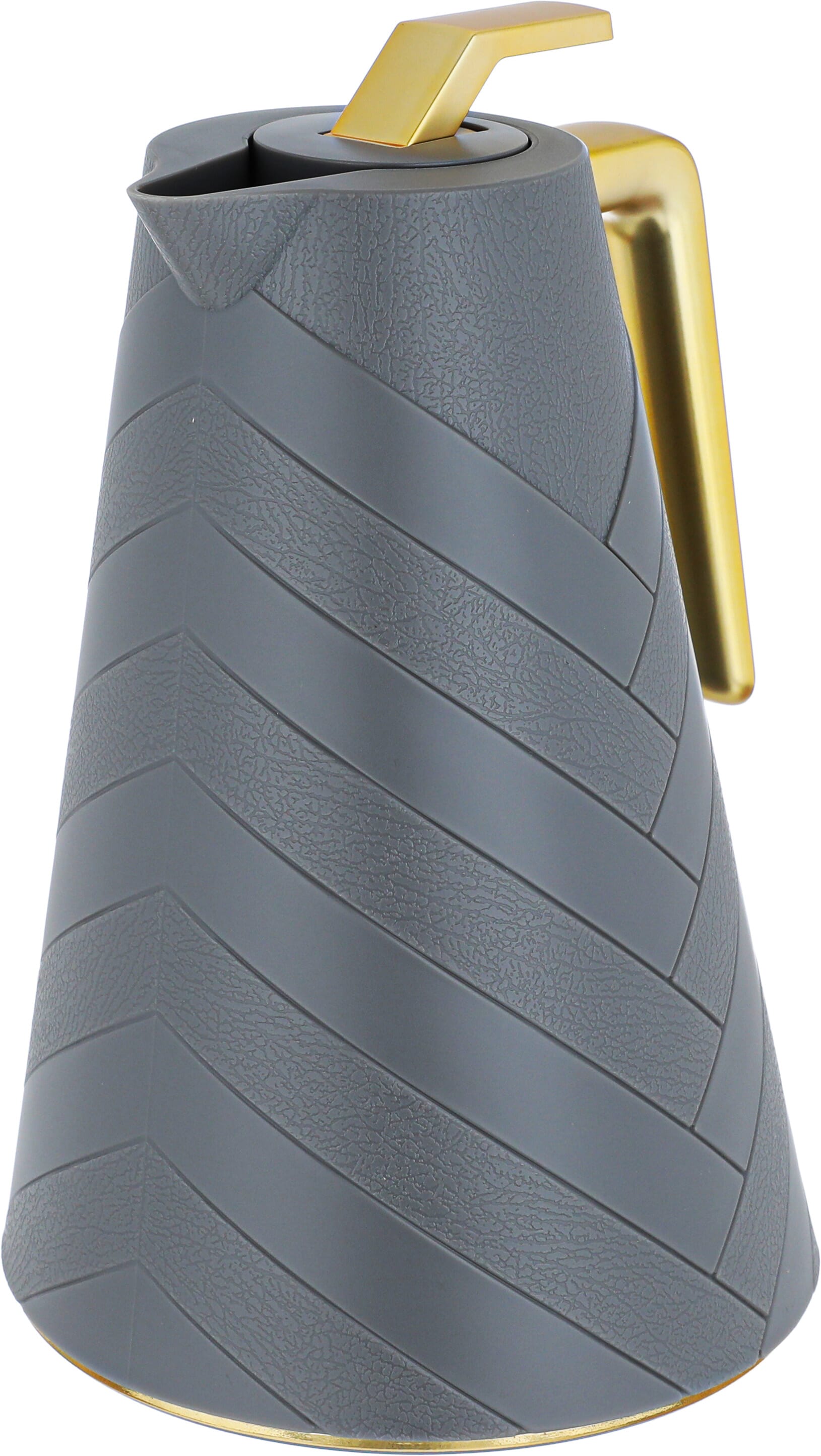 Glory thermos, 1 liter, golden handle, thermal glass inner container, plastic outer shell - dark gray product image 4