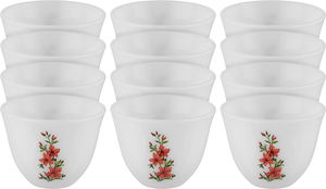 Al Saif Plus Saudi Porcelain Coffee Cup Set, 12 Pieces - White product image