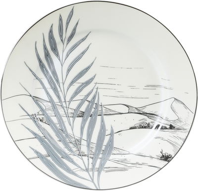 طقم عشاء بورسلان زجاج السيف غاليري، 24 قطعة، مشجر - ابيض فضي product image 4