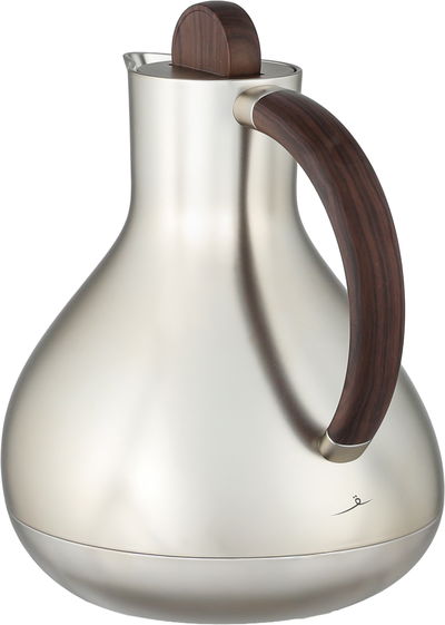 Al Saif Gallery Layal Thermos Set, 0.6/0.9 Liter, 2 Pieces, Glass Interior, Plastic Exterior, Wooden Handle, Push Button - Wooden Silver product image 7