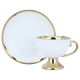 Al Saif Gallery Turkish coffee cups set with gold base, porcelain, 12 pieces, 90 ml - white product image 1