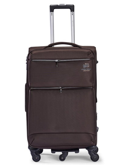 طقم شنط سفر قماش ليمرا، 3 مقاسات، 4 عجلات، حركة بزاوية 360 درجة، LMA-1003-4 - بني product image 2
