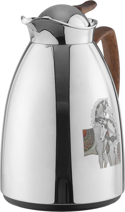 طقم ترامس السيف بلص، 1/1.7 لتر، قطعتين، خامة داخلية زجاج، يدخشبي - فضي product image 4