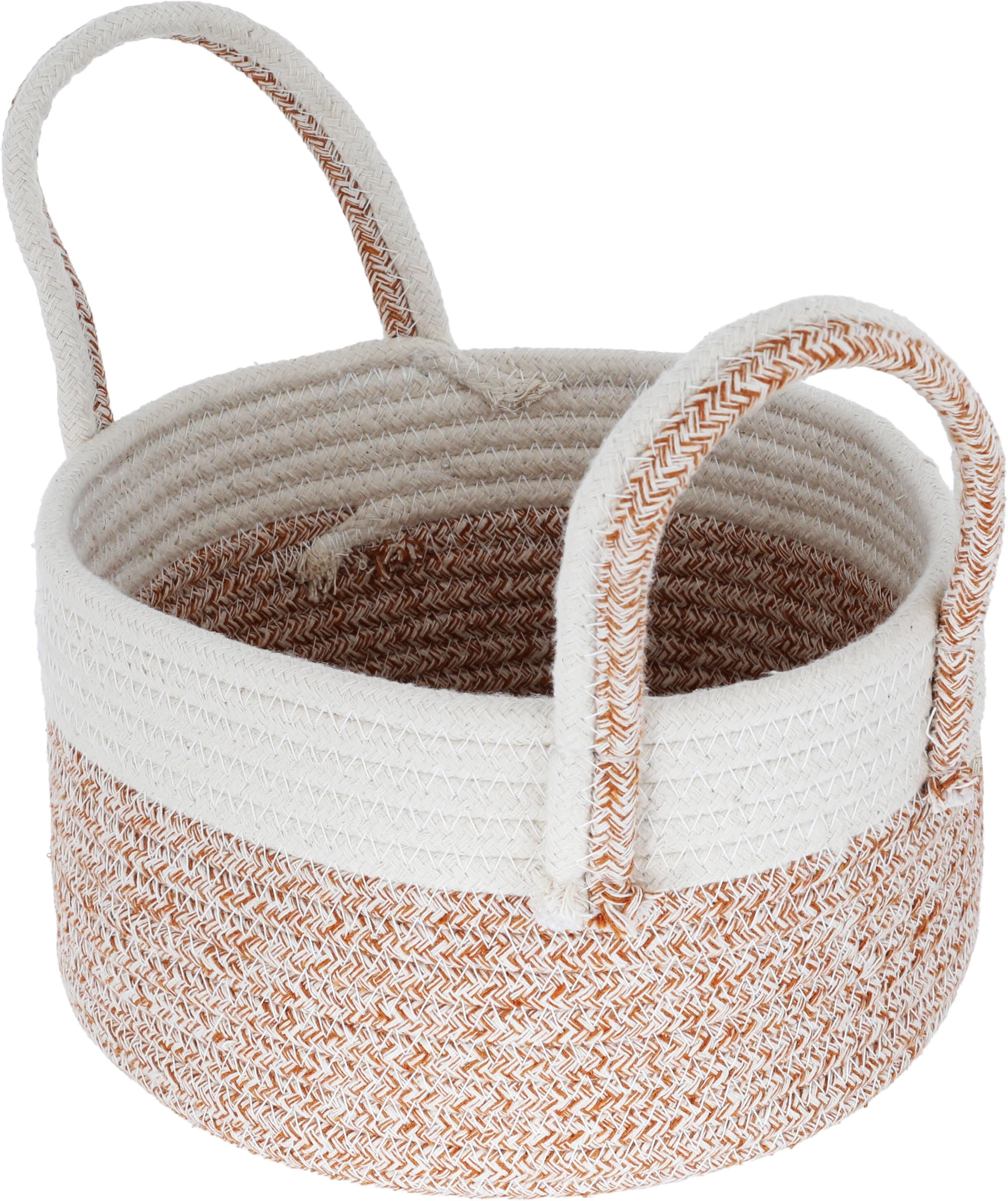 Al Saif Gallery Cotton Baskets Set, 25-30-35 cm, 3 Pieces, Round - Beige product image 3