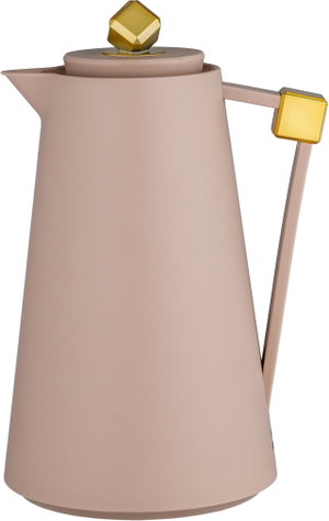 Everest Diamond Plastic Thermos, 1 Liter, Glass Inner Container, Push Button - Rose Gold product image 2