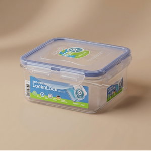 علبة تخزين طعام بلاستيك لوك اند لوك، غطاء، 12,3×12,3× 8,8 سم - شفاف ازرق product image