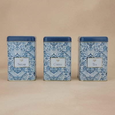Al Saif Gallery Steel Storage Boxes Set, 3 Pieces - Blue product image 1