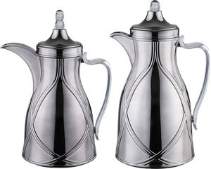 طقم ترامس طيف السيف غاليري، 0.7 / 1 لتر، 2 قطعة، خامة داخلية زجاج، يد شفاف، غطاء ضغاط - أسود مطفي product image