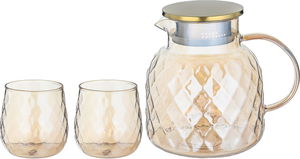 Al Saif Gallery Glass Jug Set, 1500ml, 3 Pieces - Yellow product image