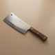 Steel cleaver with sword handle, 8 inches, Japanese - brown product image 1