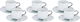 Al Saif Gallery Porcelain Coffee Cups Saucer Set, 12 Pieces, 100 Ml - White product image 1