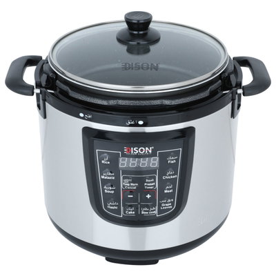 قدر ضغط كهربائي إديسون برو، وعاء داخلي جرانيت، 1000 واط، 6 لتر- فضي اسود product image 4