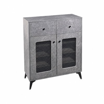 Modern MDF wooden buffet, 95×80×35 cm - Gray product image 3
