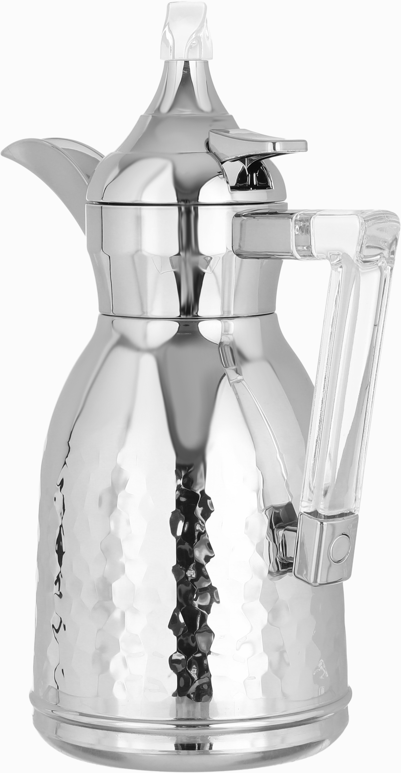 Alsaif Gallery Nawaf Steel Dallah, 0.6 litres, Clear handle - silver product image 1