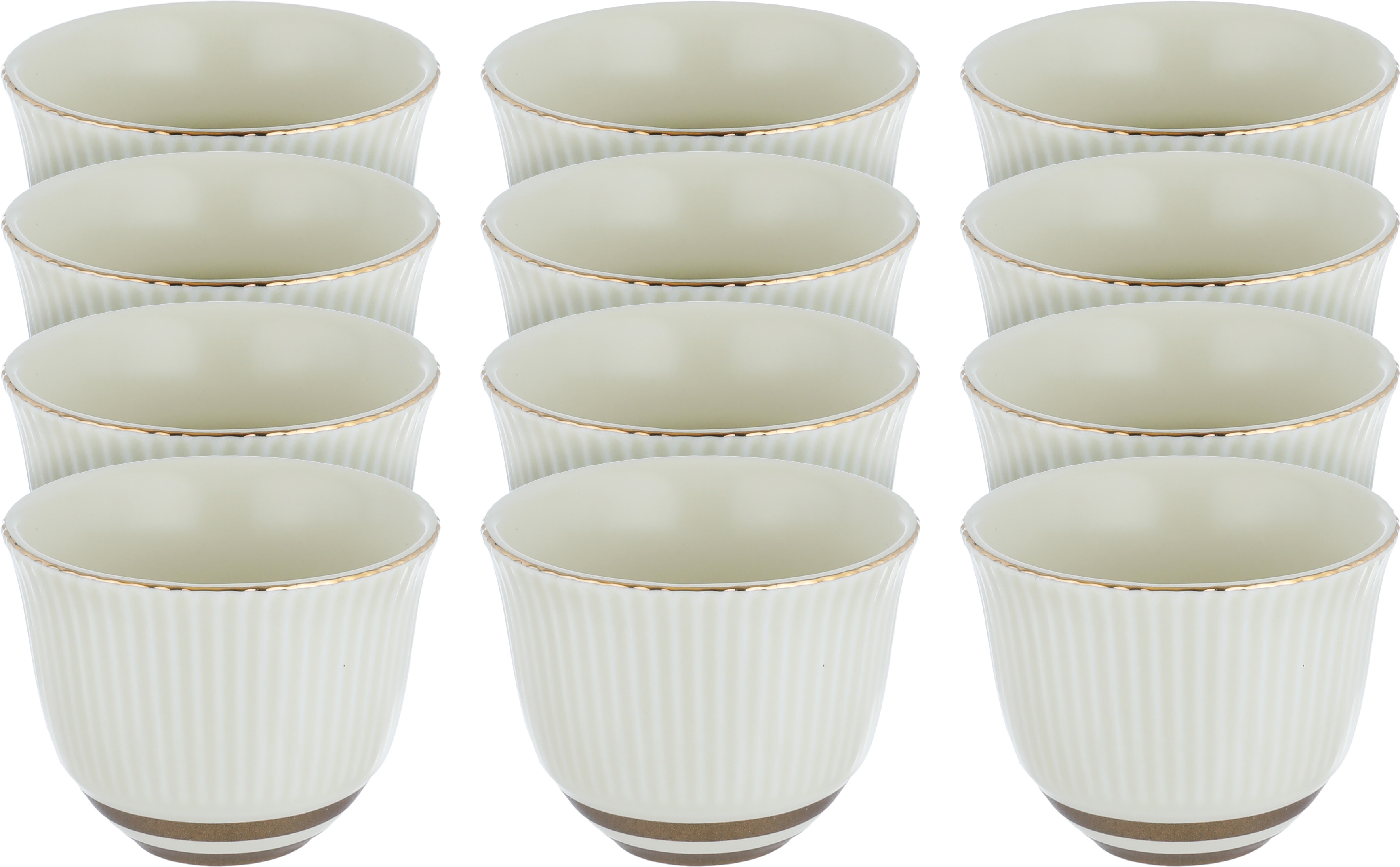 Al Saif Gallery Porcelain Coffee Cup Set, 12 Pieces - Light Beige product image