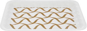 طوفرية ميلامين السيف غاليري، 40×30×3 سم، مستطيل، مزخرف بني - أبيض product image