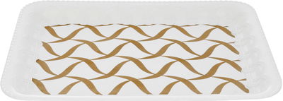 طوفرية ميلامين السيف غاليري، 40×30×3 سم، مستطيل، مزخرف بني - أبيض product image 1