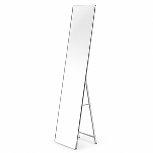 مراية ستاند زجاج، 160×40 سم، ستاند معدن - فضي product image 2