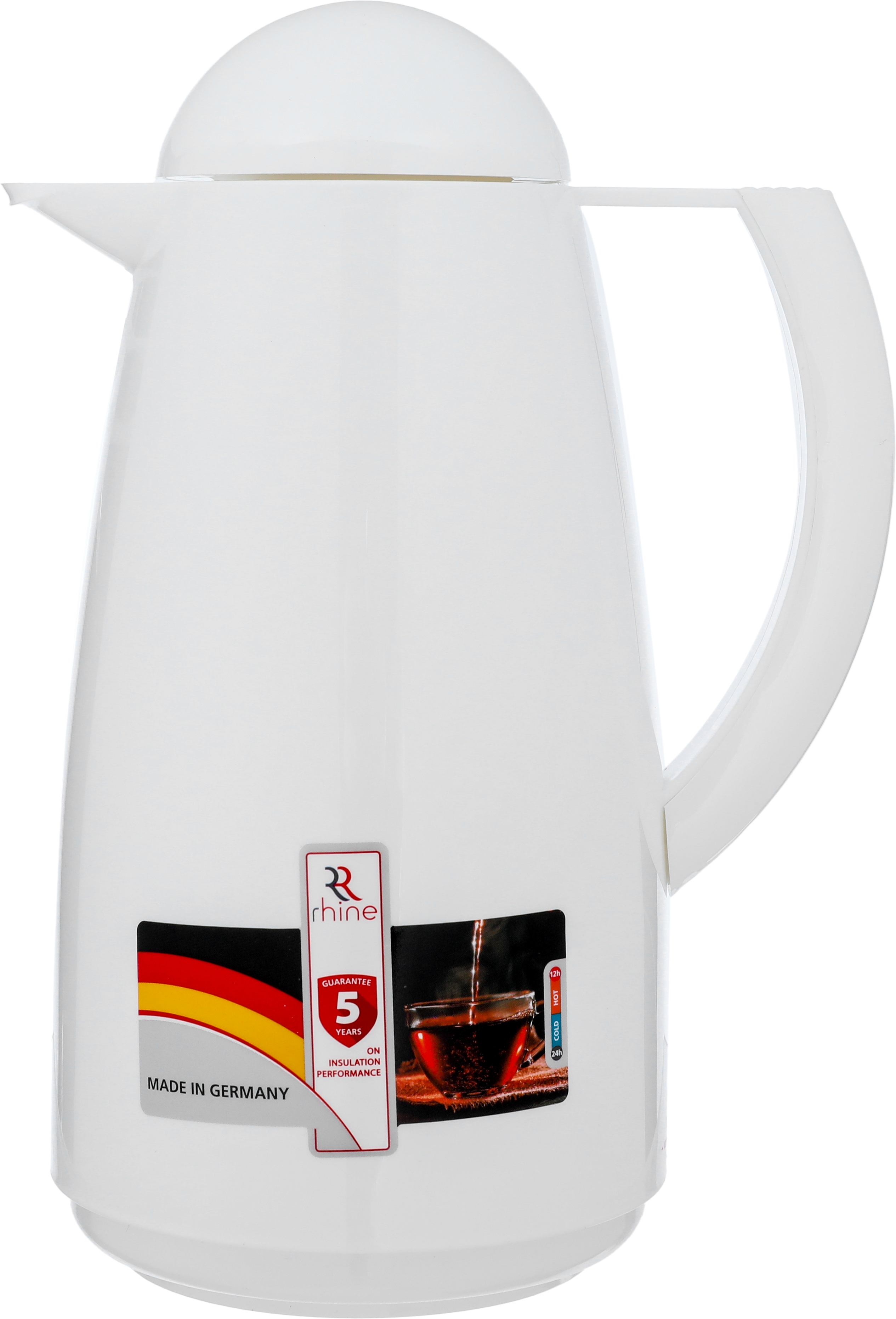 Alrhine Marcotec thermos, 1 liter, thermal glass inner container, plastic outer shell - white 2 product image