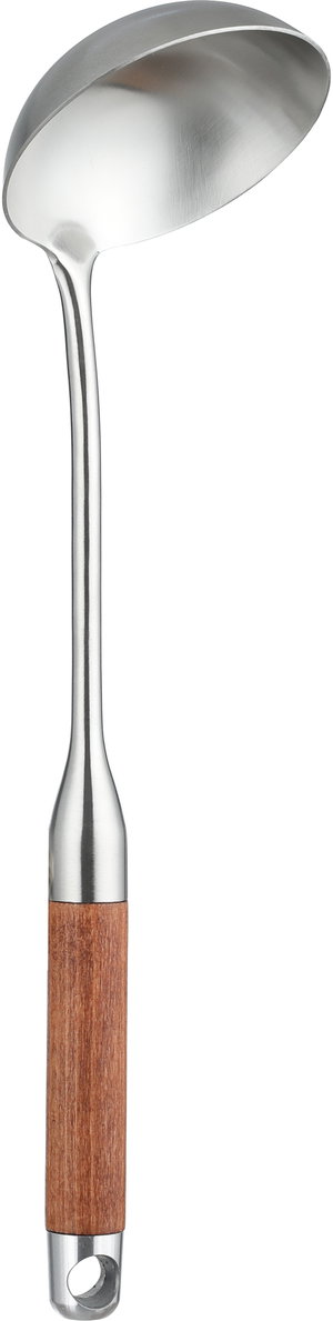 Al Saif Gallery Stainless Steel Serving Spoon, 9.5x37 cm, Wooden Handle - Silver product image 2
