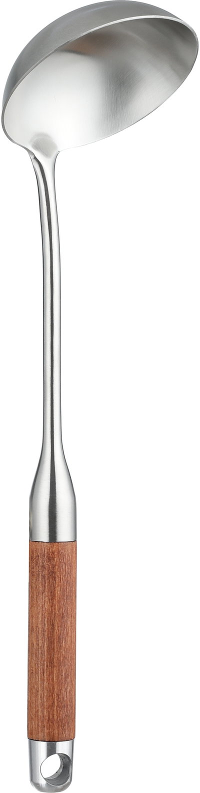 Al Saif Gallery Stainless Steel Serving Spoon, 9.5x37 cm, Wooden Handle - Silver product image 2