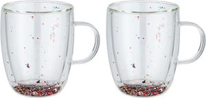 Al Saif Gallery glass cup set, 270 ml, 2 pieces - clear product image
