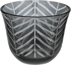 Al Saif Gallery Glass Sugar Cup Serving Set, 11cm, 26 Pieces, Floral Pattern - Black Transparent product image 2