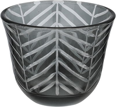 طقم تقديم بيالات فناجين سكرية زجاج السيف غاليري، 11 سم، 26 قطعة، مشجر - أسود شفاف product image 2