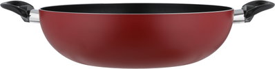 Mr.Cook Deep Teflon Frying Pan, 34 cm, Two Black Handles - Red product image 3