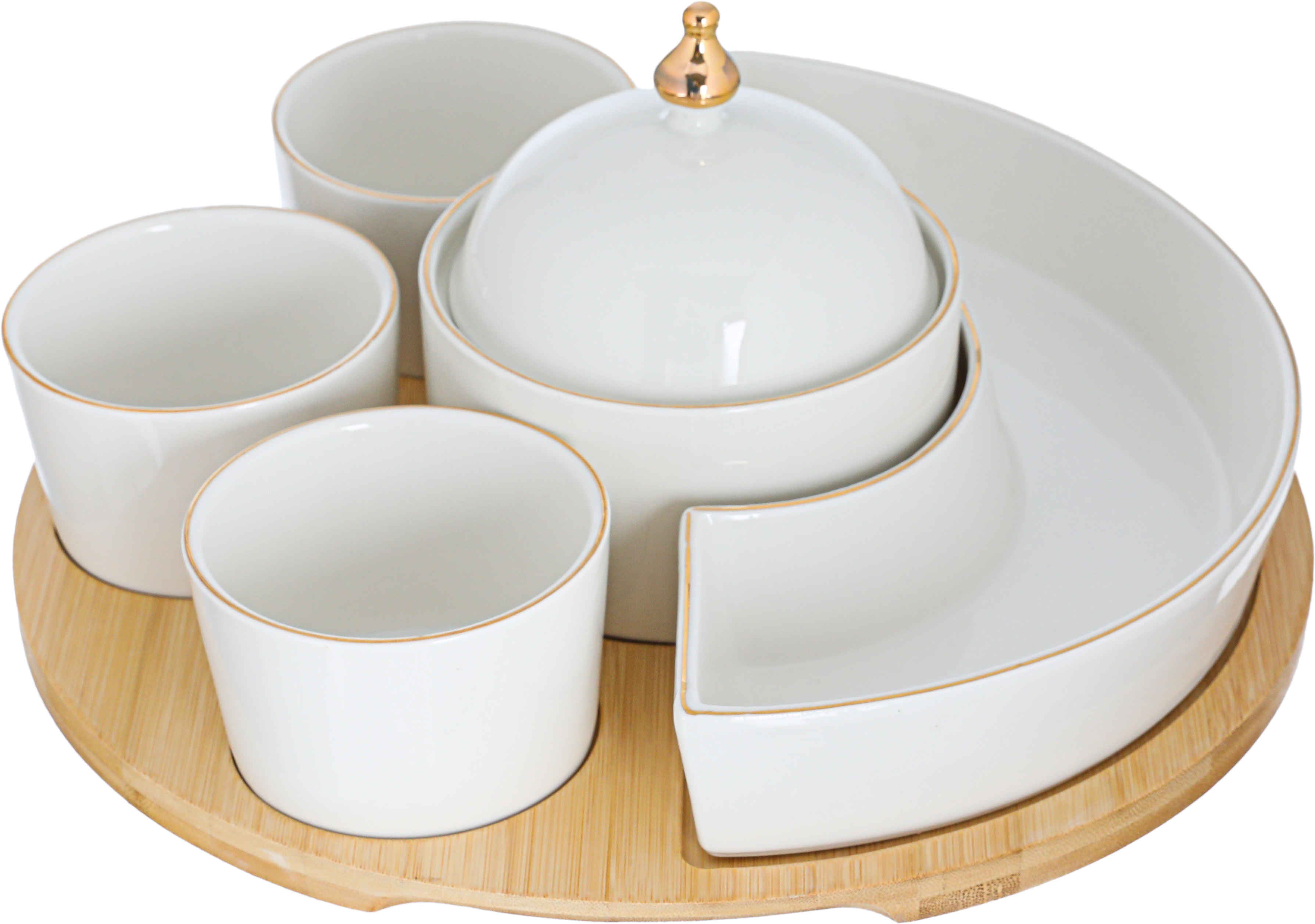 Al Saif Gallery Porcelain Serving Set, 6 Pieces - White product image