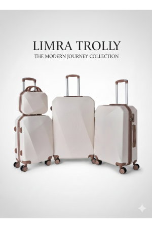 Limra ABS Luggage Set, 6 Sizes, 4 Wheels, 360 Degree Rotating, LMA-1348 - Beige Gold product image 2