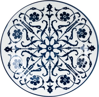 طقم تقديم سفرة بورسلان السيف غاليري، 16 قطعة، زخارف فنية - أبيض أزرق product image 4
