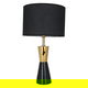 أبجورة إديسون، 49x37x37 سم، استيل، قاعدة ذهبي - أسود product image 1