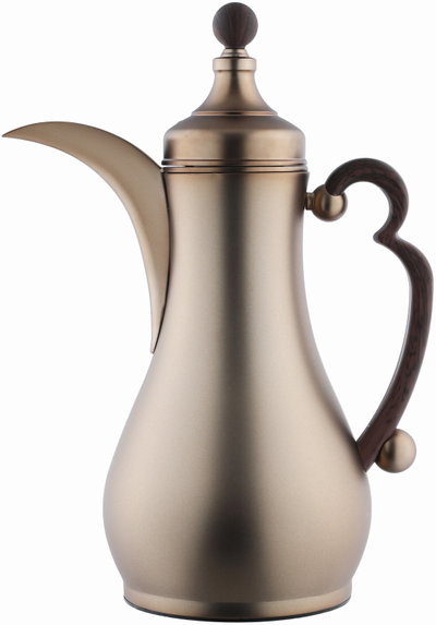 Al Saif Gallery Al Asalah Thermos Set, 1 + 1 Liter, 2 Pieces, Inner Glass Case, Stainless Steel Outer Body - Dark Bronze product image 3