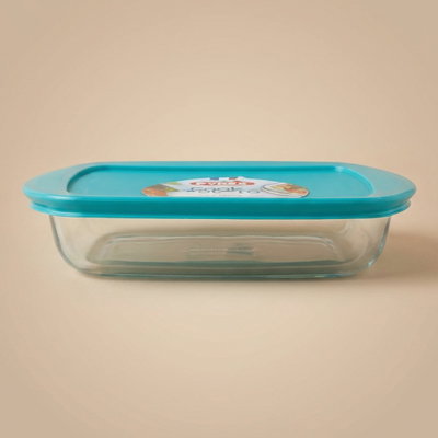صينية فرن بغطاء زجاج بغطاء بايركس، 23×15 سم، مستطيل، فرنسي - شفاف product image 1