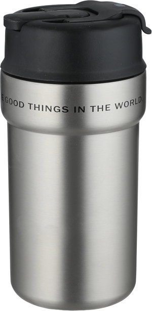 Al Saif Gallery Stainless Steel Insulated Mug, 550ml, Plastic Lid - Silver Black product image 2
