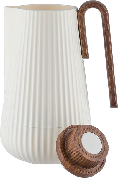 Glory Sumo Thermos, 1 liter, wooden handle, glass interior, pusher - wooden beige product image 4