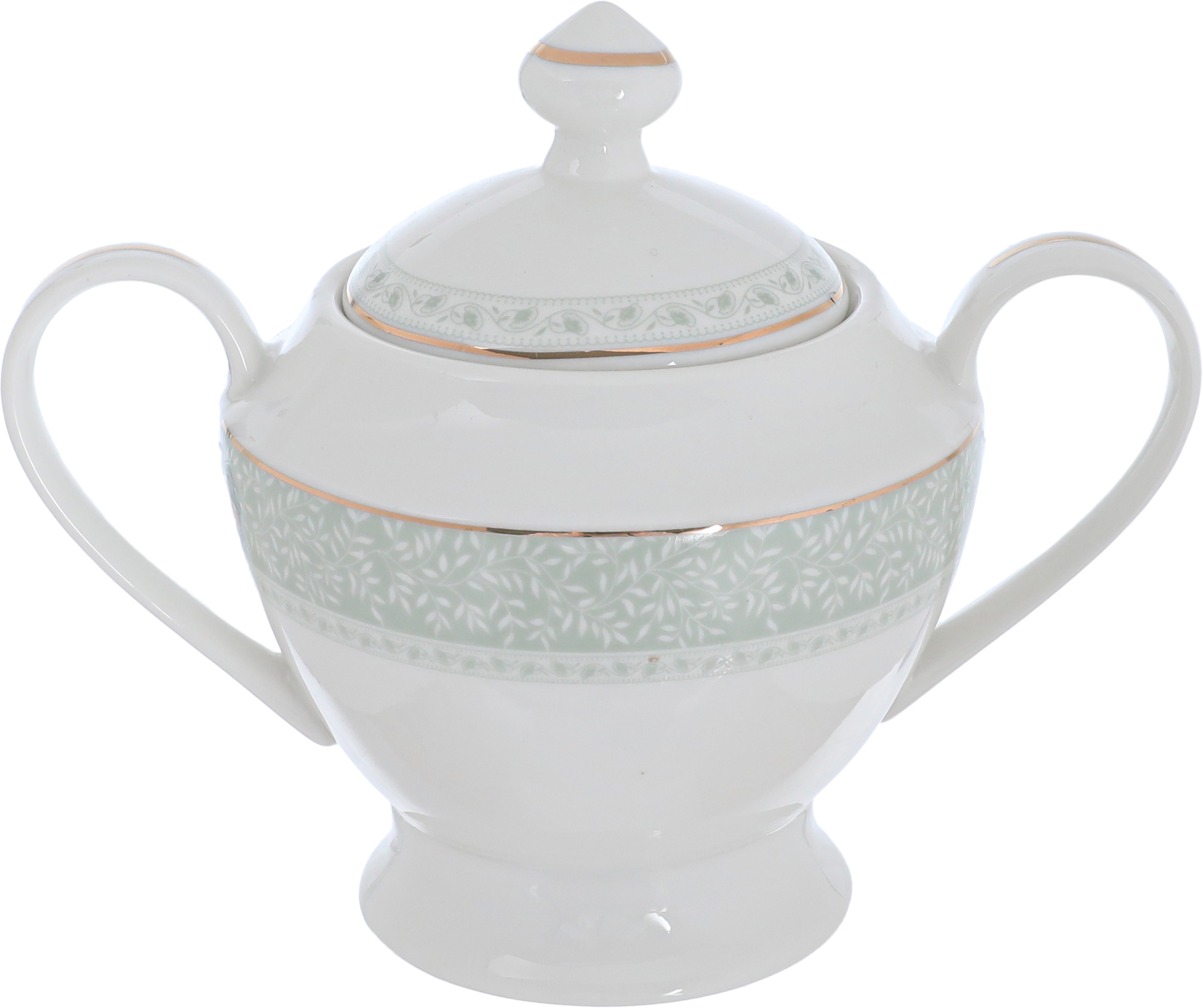 طقم سفرة بورسلان فيكتوريا السيف غاليري، 65 قطعة، بنقش - أبيض أخضر product image 4