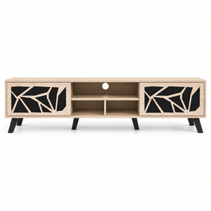 طاولة تلفزيون أوريانا، 40×180×45 سم، خشب MDF، أدراج - بيج أسود product image 2