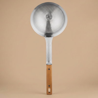 Safa Stainless Steel Food Strainer, 14x37 cm - Wood Grain Silver product image 1
