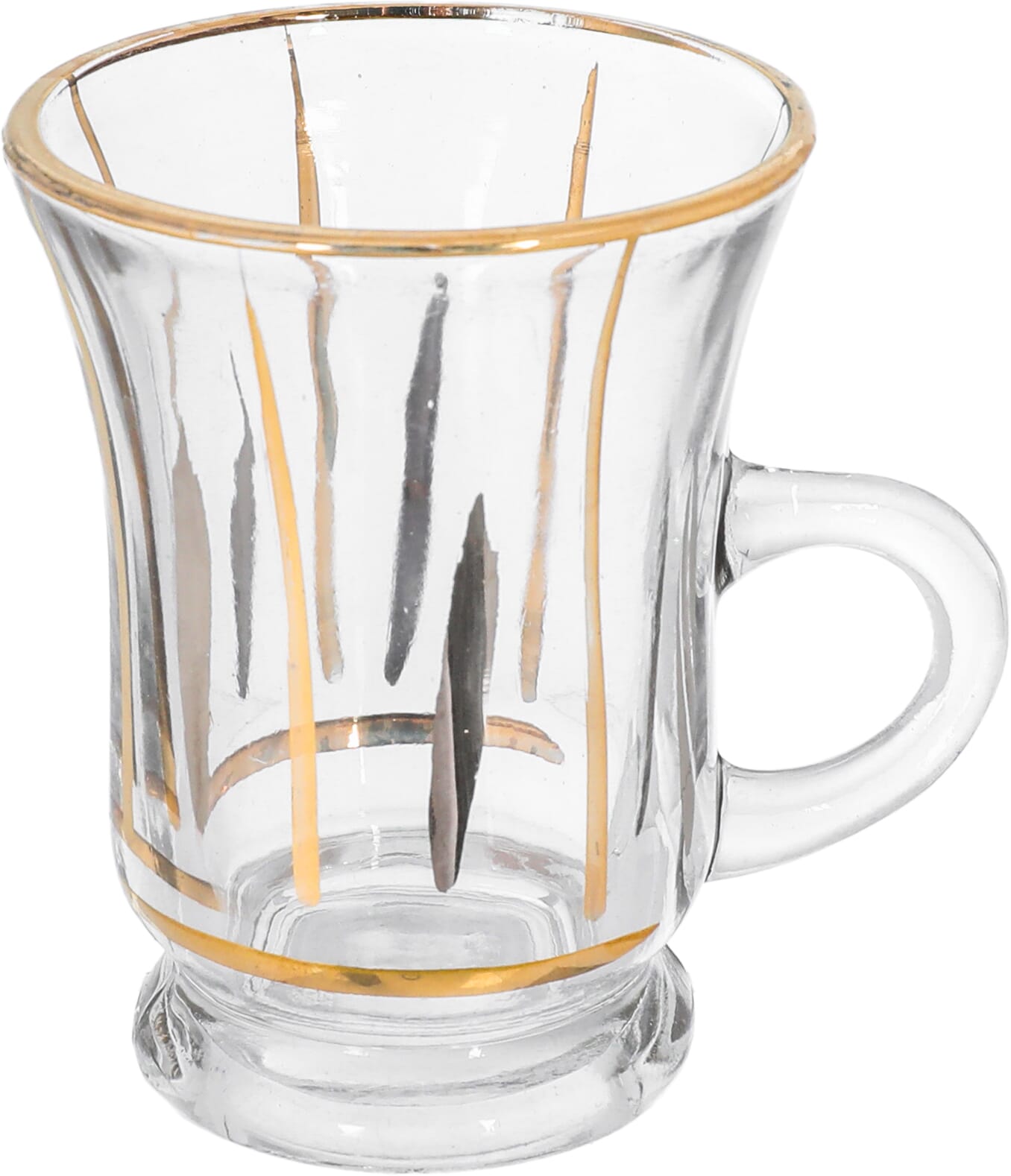 طقم بيالات زجاج السيف غاليري، 6 قطع، 200 مل - شفاف ذهبي product image 2