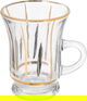 Al Saif Gallery Glass Cup Set, 6 Pieces, 200 Ml - Clear Gold product image 2