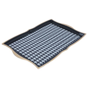طوفرية بلاستيك السيف غاليري، 49 سم، مستطيل، نقش أبيض - أسود product image 2
