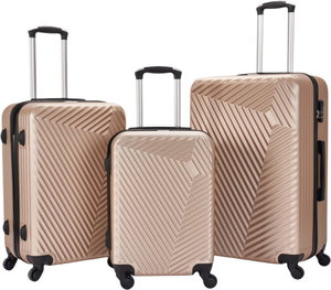 Limra OT-2025 Limra ABS Luggage Set, 3 Sizes, 4 Wheels, 360 Degree Rotating - Gold product image