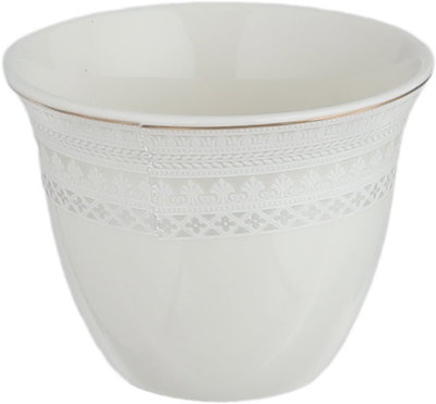 طقم تقديم سفرة بورسلان السيف غاليري، 65 قطعة - أبيض ذهبي product image 8