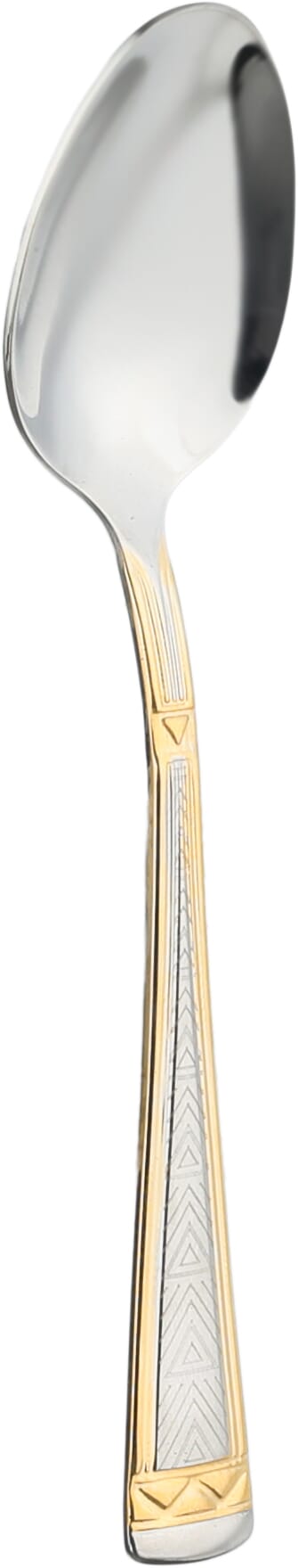 طقم ملاعق استيل السيف غاليري، 6 قطع، منقوش - فضي ذهبي product image 3