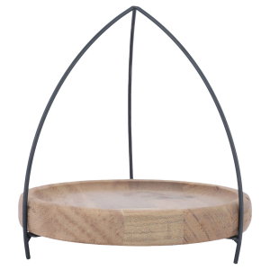 Al Saif Gallery wooden cake serving rack, with black-brown stand product image