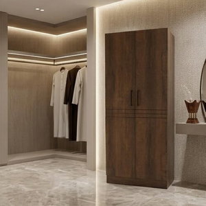 خزانة ملابس خشب MDF، 54×80×200 سم 2 باب - بني product image