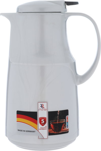 Alrhine Marcotec thermos, 1 liter, compressor, glass inner container, plastic outer shell - silver product image 2